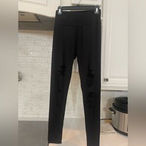 Black Ripped Leggings